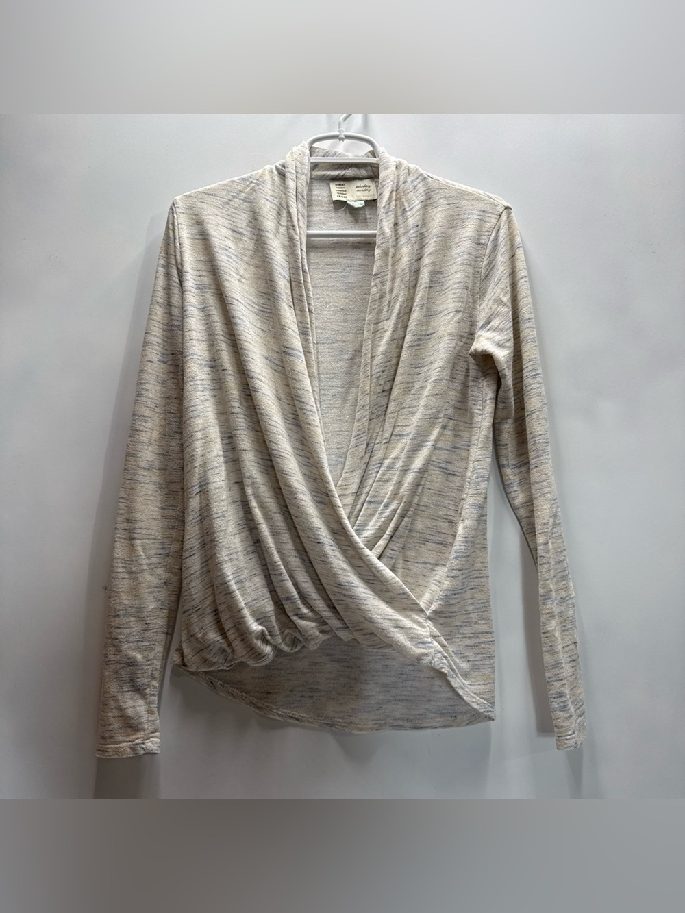 Anthropologie Saturday Sunday Women's Draped Wrap Style Long-Sleeve Top